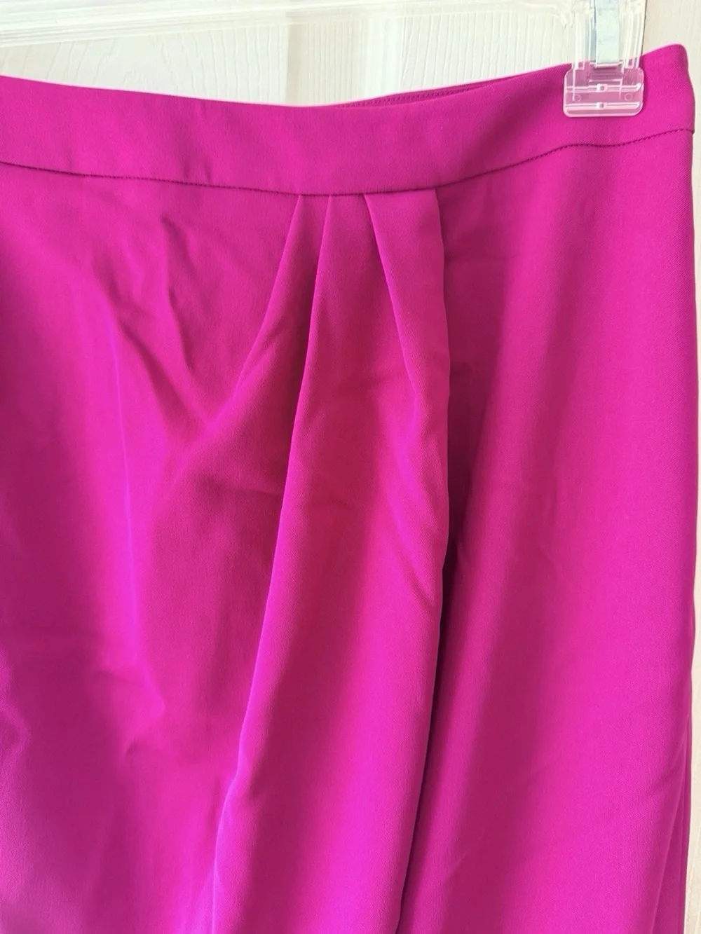 Badgley Mischka Fuchsia High-Low Tulip Midi Skirt
